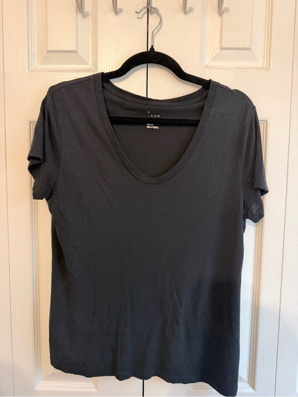 a new day Black Scoop Neck Short Sleeve Tee
